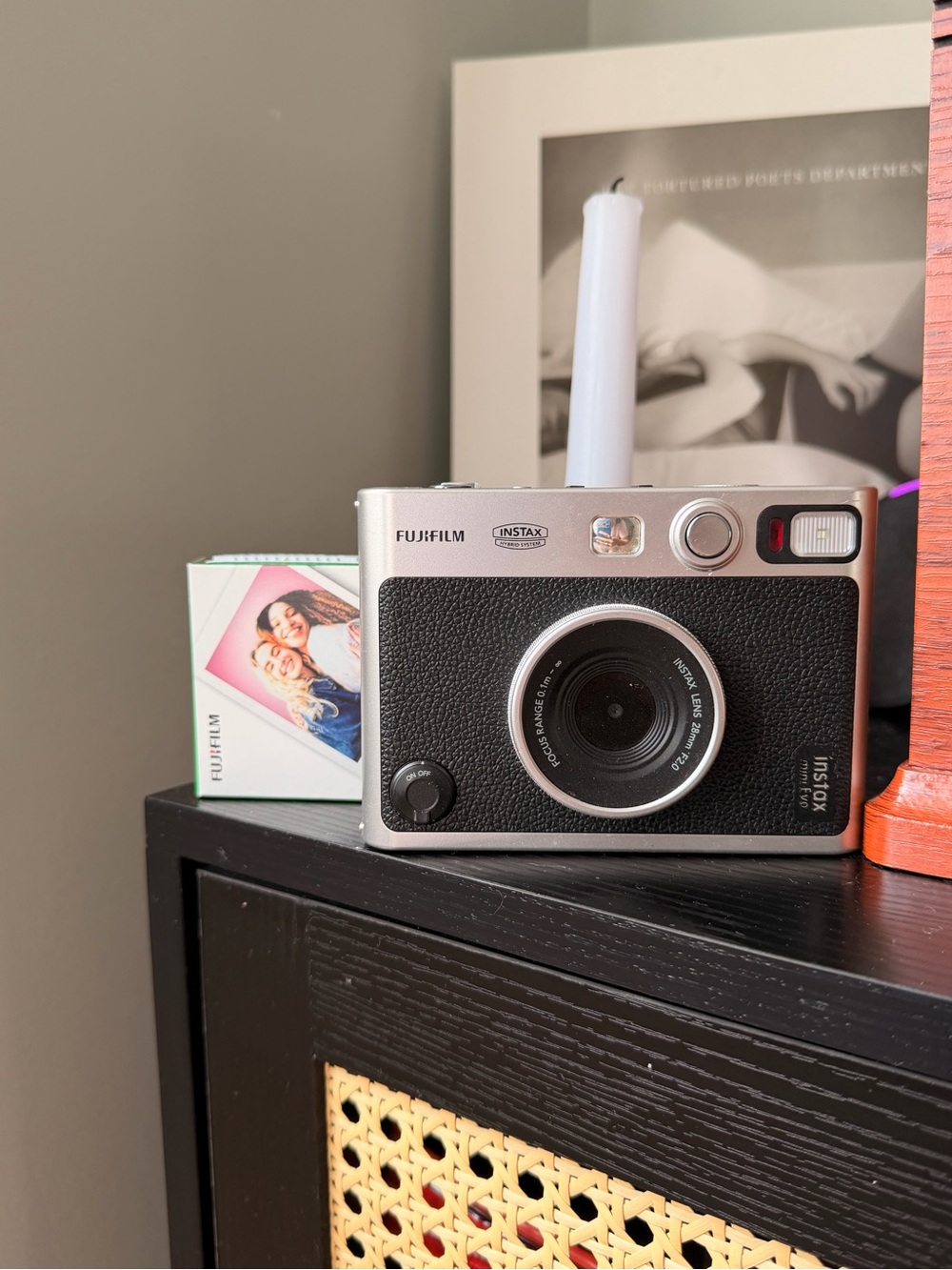 Fujifilm Instax Mini Retro Style Instant Camera - Silver & Black - Picture 1 of 2